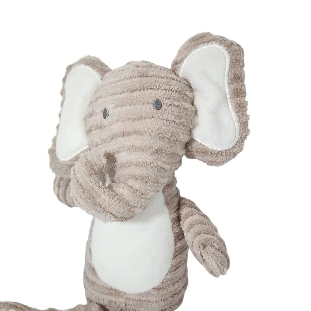 Chick Pea Baby Tan Ribbed Corduroy Elephant Plush Stuffed Animal Toy 12 Inch